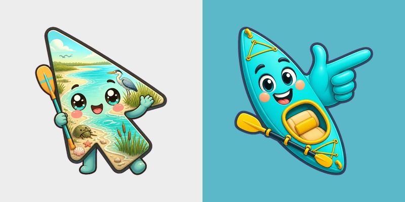 Cursor pack preview: USA Virginia Beach Pleasure House Point and Kayak