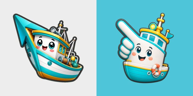 Cursor pack preview: USA Virginia Beach Rudee Inlet and Fishing Boat