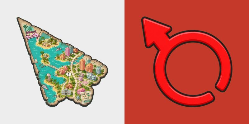 Vice City Map & Red Circle