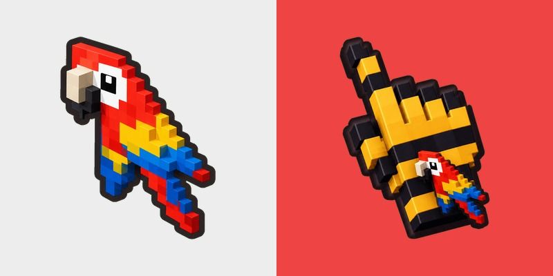 Voxel Parrot