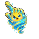 Yellow Blue Cosmic Bird Wind Pointer