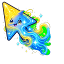 Yellow Blue Cosmic Dolphin Wind Default