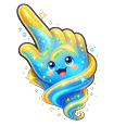 Yellow Blue Cosmic Dolphin Wind Pointer