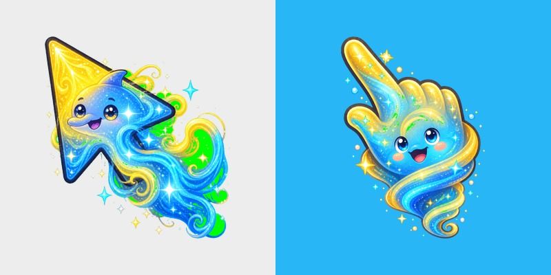 Yellow Blue Cosmic Dolphin Wind