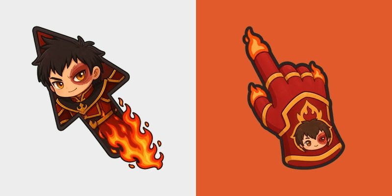 Cursor pack preview: Zuko's Firebender